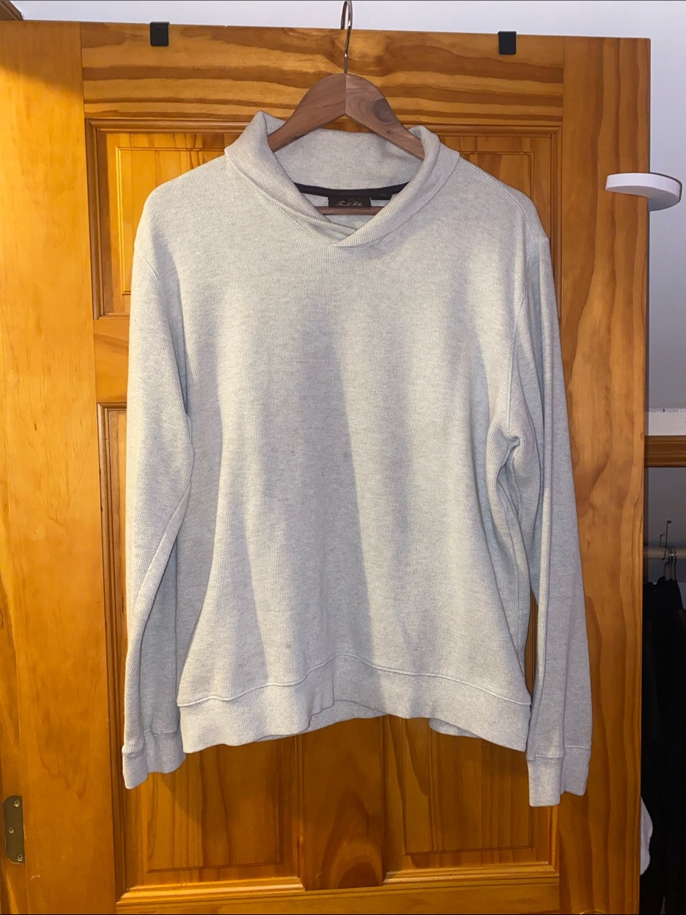 Tasso Elba Light Gray Crewneck Sweater 100% cotton